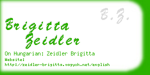 brigitta zeidler business card